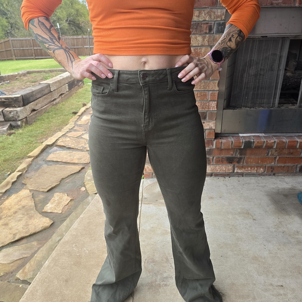 Cello Olive Flare & Wide Leg Jeans
